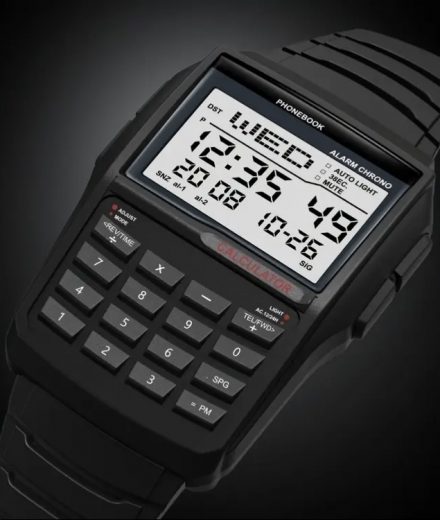 Retro-Style DataBank Calculator Watch
