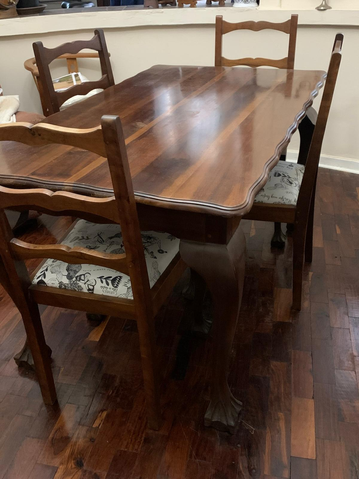 Dining room table and chairs