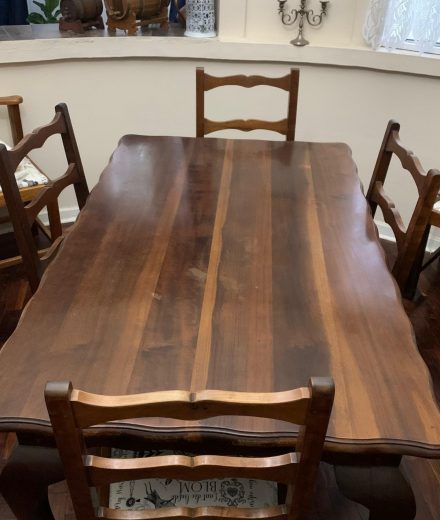 Dining room table and chairs