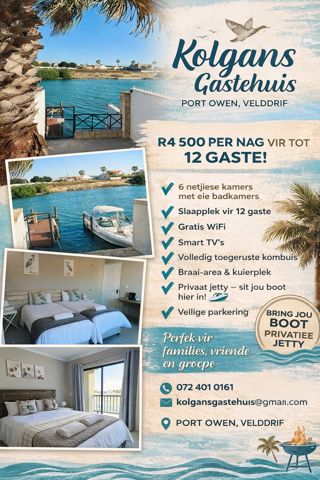 Gastehuis kamers te huur