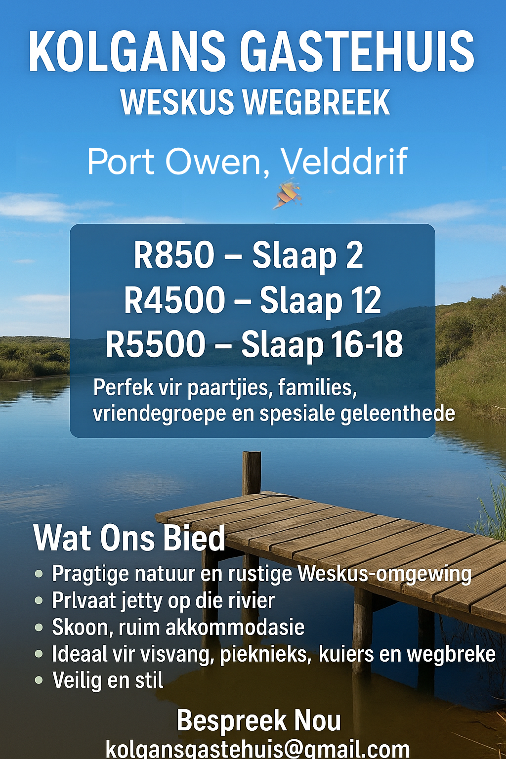 Gastehuis kamers te huur