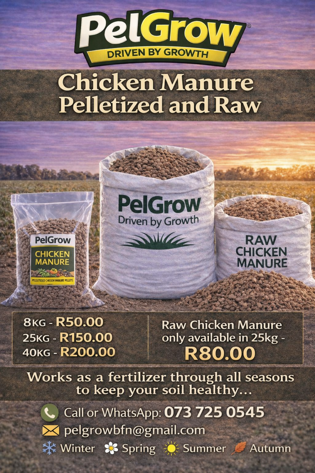 Premium Chicken Manure Fertilizer – PelGrow (Delivery Available)