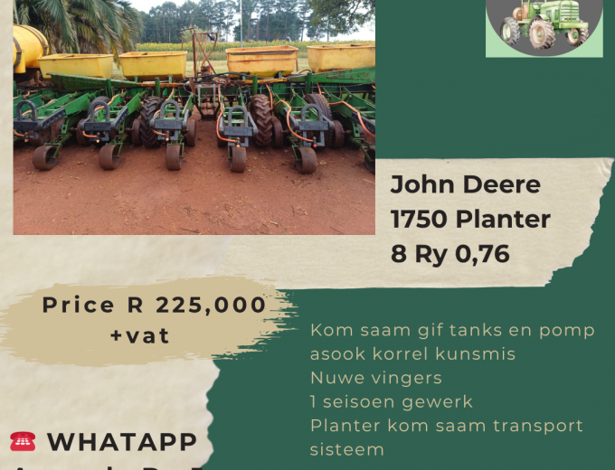 John Deere 1750 Planter 8 Ry 0,76