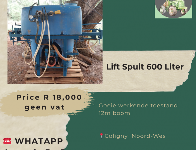 Lift Spuit 600 liter