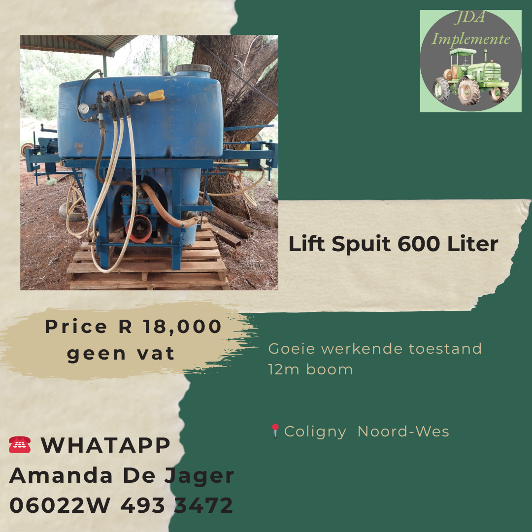 Lift Spuit 600 liter