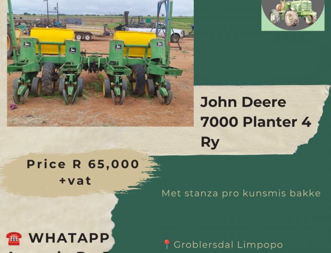 John Deere 7000 Planter 4 Ry