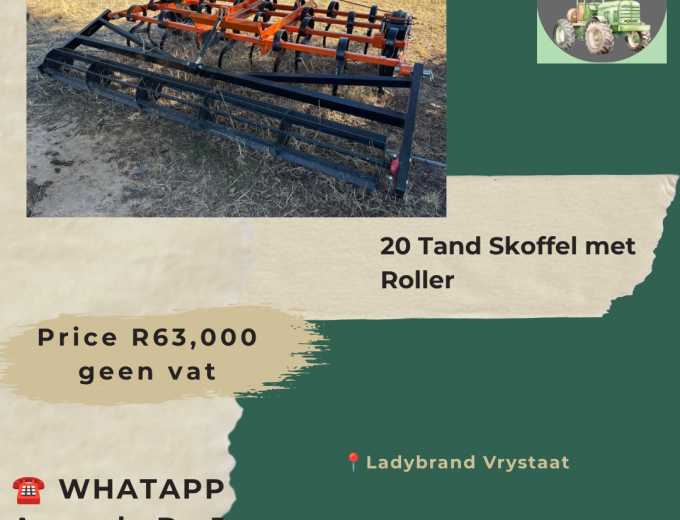 20 Tand Skoffel met roller