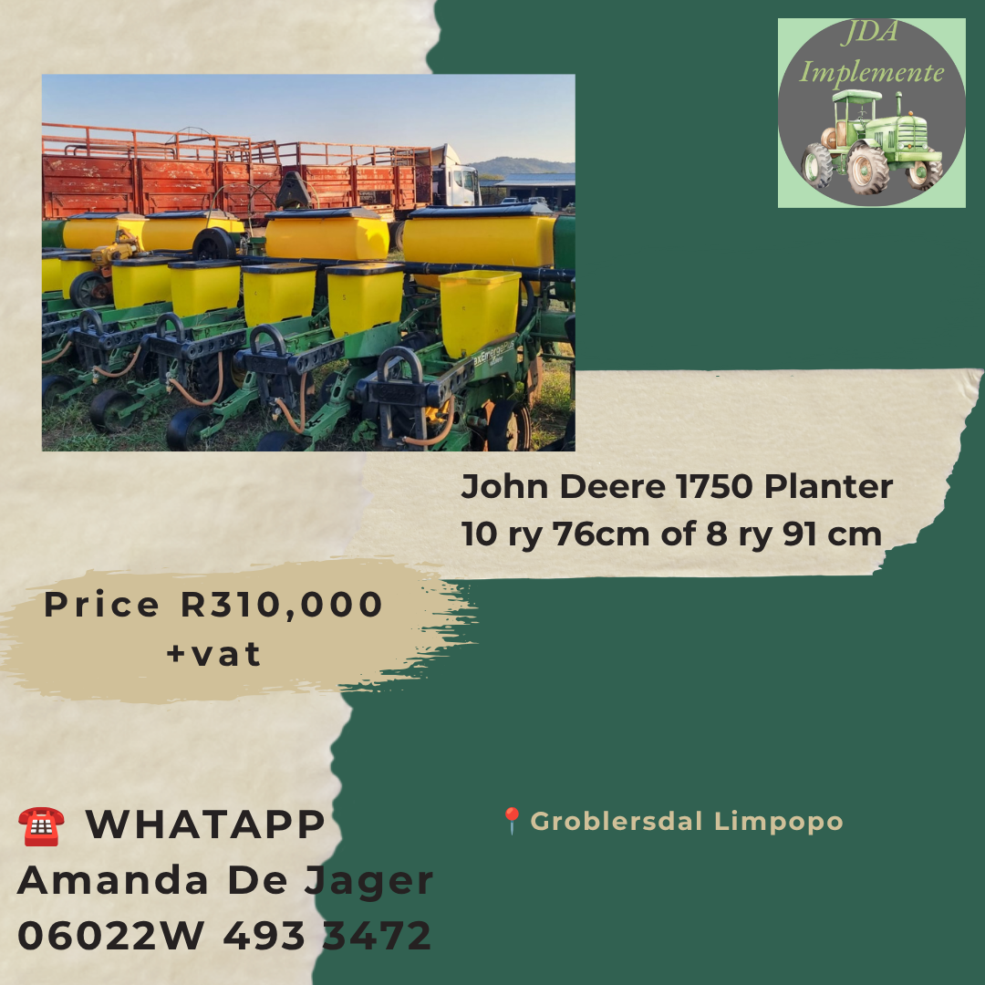 John Deere 1750 Planter 10 ry 76cm of 8 ry 91 cm