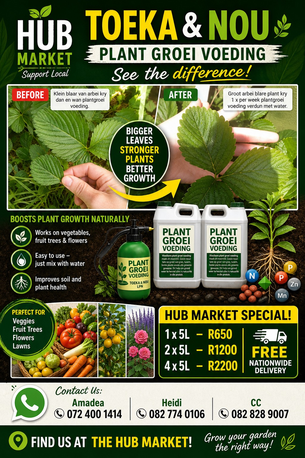 Toeka en Nou plant groei voeding