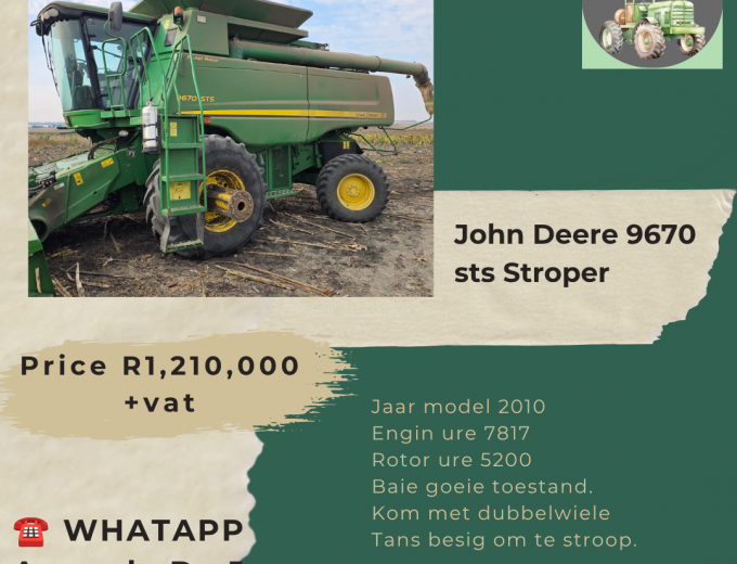 John Deere 9670 sts Stroper