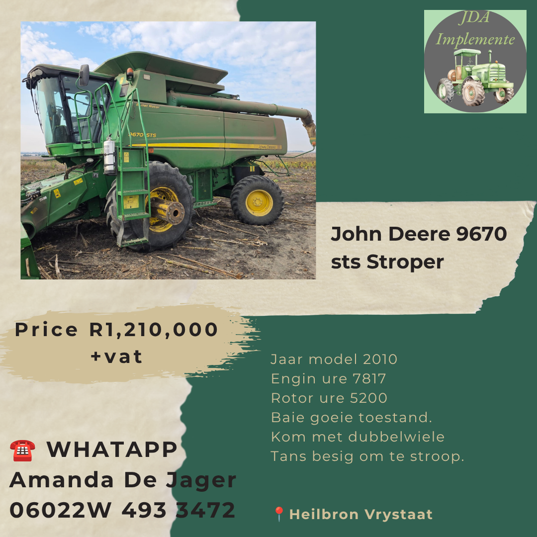 John Deere 9670 sts Stroper